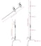 Coopic C Stand With 3 Pcs Wheel Stainless Steel 336Cm/10.8Ft Max. Height And 4 Feet Holding Arm Grip With Turtle Base For Studio Light Reflector