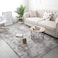 Generic Aomerrt Grey Carpet Tie Dyeing Plush Soft Carpets For Living Room Bedroom Anti-Slip Floor Mats Bedroom Water Absorption Carpet Rugs, Light Grey, 140X200cm