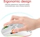 HXSJ T66 RGB 2.4G Wireless Gaming Mouse RGB Lighting Charging Mouse with Adjustable DPI Ergonomic Design for Desktop Laptop (White)
