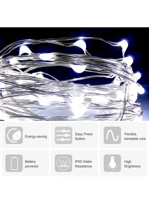 Generic - 30 Leds Light Battery Operated Fairy String Light White 3Meter