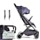 Travel Lite Stroller - SLD by Teknum - Dark Grey + Sunveno Baby Stroller Organizer / Bag - Yellow wave