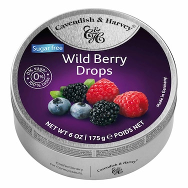 Cavendish And Harvey Sugar Free Wild Berry Drop Candy 175GR
