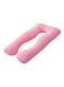 Generic - U-Shaped Maternity Pillow Cotton Pink 140x80centimeter