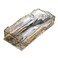 AlHoora, 26x11x6cm Cutlery Box With Gold Arabic Design On The Body , Wave Edge On Top Border , Cover &amp; Gift Box