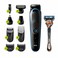Braun All In One Hair Trimmer With Gillette Fusion5 ProGlide Razor- Black/Blue - MGK5280