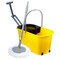 Esqube Classic Spin Mop Yellow Bucket Set with Pull Handle, Wheels