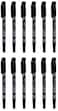 Generic Pilot Twin Marker Black Pack Of 12 Pcs