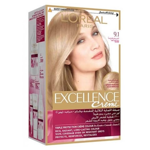 L&#39;Oreal Paris Excellence Creme Hair Color - 9.1 Light Ash Blonde
