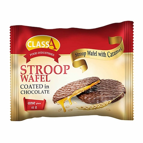 Class A Stroopwafel Chocolate Coated Waffle - 41 gram