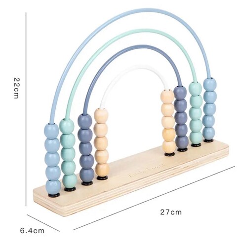 Woody Buddy - Rainbow Abacus - Blue