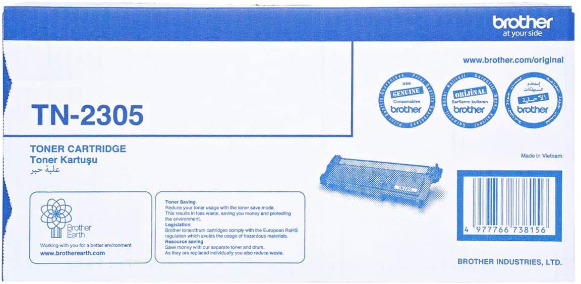 Brother Toner Cartridge - Tn-2305, Black