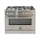 Bertazzoni Free Standing Full Gas Cooker With Dual Fan PRO905GGVLXE Silver