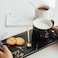 ZK Elegant tea custom marble gold line, porcelain coffee cup with sandwich biscuit holder