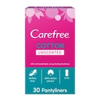 Buy Carefree Unscented Pantyliners With Cotton Extract White 30 Liners in UAE