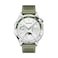 Huawei GT 4 Smartwatch Stainless Steel Case and Green Woven Band, 46mm