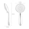 Decdeal - Handheld Shower Head 5 Spray Settings With Stainless Steel Hose Adjustable Bracket Set Polished Chrome Hand Showerhead Holder