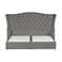 In House Taj Mahal Velvet Bed Frame - Single - 200x100 cm - Gray