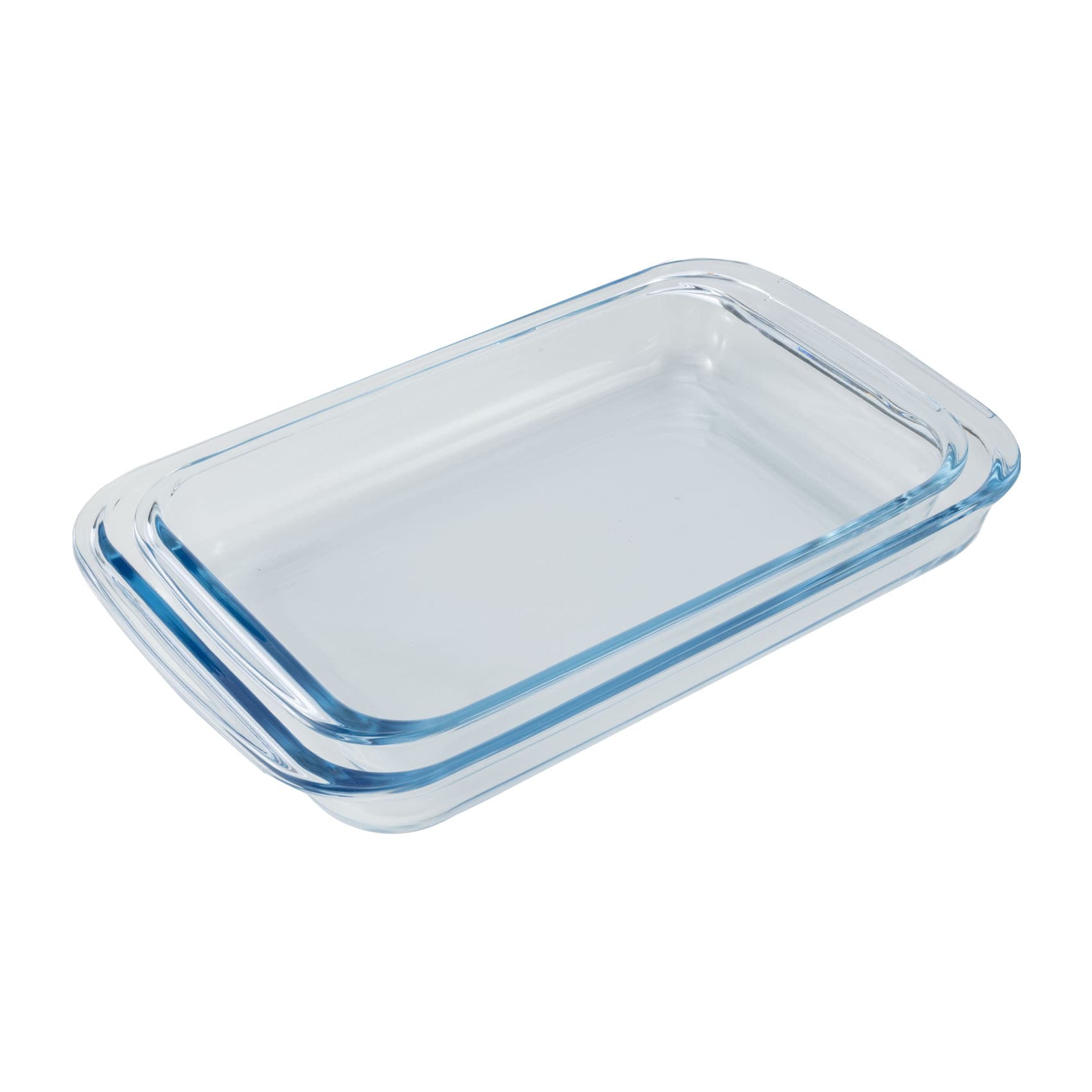 Buy Rectangle Glass Bakeware Set Clear 2.2L+3.0L 2 PCS Online ...