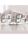 Generic 3D LED Number Design Show Table Clock White 24Centimeter