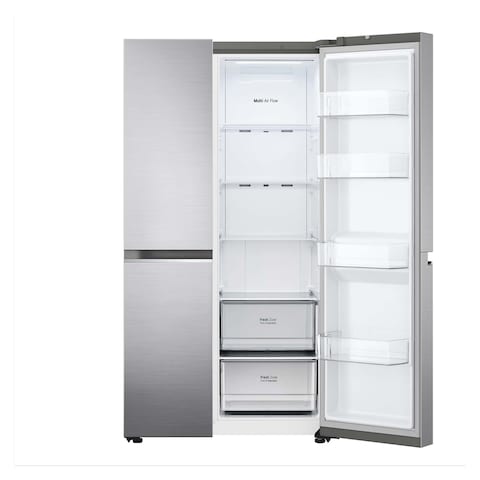 ثلاجة ال جي 655 لتر 2 باب - فضي - GC-B257SLWL