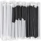 اشتري Markq Disposable Plastic Drinking Straws, 24 cm long Individually Wrapped (Black, 250 Pieces) في الامارات