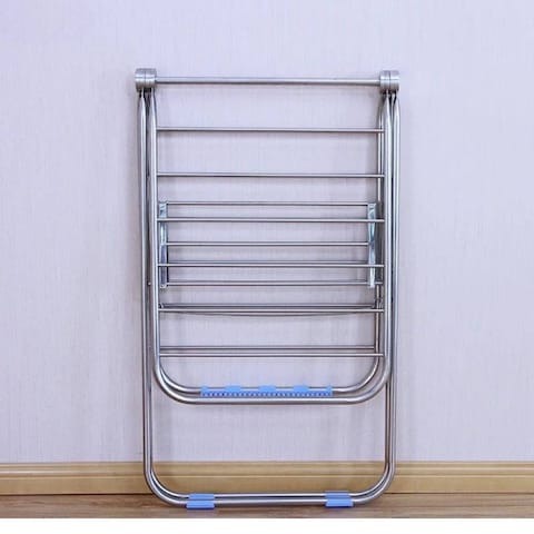 Buy Clothes Drying Rack, Home Stainless Steel Cloth Dryer Silver