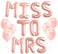 Party Time Bachelorette Party Decorations - Miss to Mrs Balloon Kit - Rose Gold - 16" MISS TO MRS Foil Balloons + 10 Rose Gold Latex Balloons - Bridal Shower Wedding Decoration