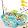 Children Fishing Toys Electric Rotating Magnetic Fishing Pool Montessori Education Parent-Child Interactive Game for Boys Girls