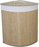 Orchid Bamboo Laundry Basket Bathroom &amp; Bedroom Laundry Bin, Removable Lining Laundry Hamper, with 100% Natural Bamboo Laundry Basket (Corner Bamboo Basket)