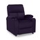 إن هاوس كرسي استرخاء سينمائي ثابت منجد بالمخمل مع حامل أكواب - بنفجسي غامق - NZ70