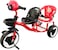 Duckids Tricycle, LB 775, 2 Seater Baby Tricycle For Kids (Red)