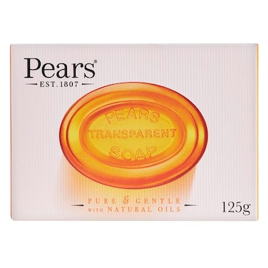 Pears Pure And Gentle With Natural Oil Soap Bar 125g Orange