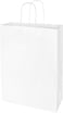 Markq White Paper bags with handles 27 x 22 x 11 cm Large Kraft Gift bags for Birthday Party Favors, Weddings, Bridal Shower, Businesses (12 Bags)