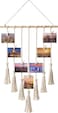 Hanging Photo Displays Macrame Wall Hanging Picture Organizer with 25 Wood Clips Boho Hone Decor for Home, Living Room, Bedroom, Best, Ivory White, 42.5" L&times;17" W