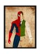 Spoil Your Wall Spiderman Super Hero Pop Art Wall Poster With Frame Brown/Red/Green 40x55cm
