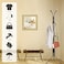 Coat Rack with 12 Hooks, 5.6ft Clothes Metal Hanger, Easy Assembly Hat Rack Free Standing Hanger Stand Rack for Clothes, Entryway Bedroom Office (Black)