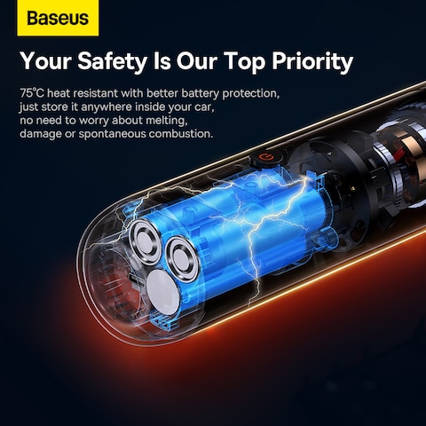 Baseus Car Vacuum Cleaner High Power, A3 Lite 12000PA Handheld Vacuum with USB C Fast Charging,Mini Hand Vacuum with Single Touch Empty, Mini Air Blower Inflator Pump Dust Buster for Car,Pet Hair,Desk