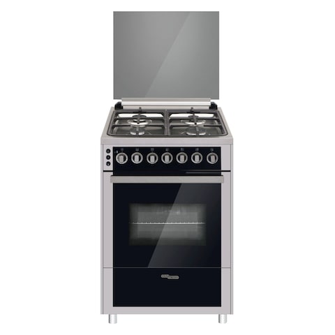 Super General Gas Cooker with Gas Oven and 4 Burners 60X60 SGC616FSBGOF&nbsp;Silver/Black