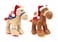 Bundle items - Beige camel with santa hat +  Brown camel with santa hat 18cm.