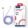 mpBLBERRI Lightning USB Data Cable 2 Meter, White &amp; Purple