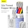 Baseus 100W 4ft USB C To USB C Cable Fast Charge Nylon Braided Type-C Cable for iPhone 15 Pro/iPhone 15 Pro Max/iPhone 15 Plus/iPad Air/iPad Pro/MacBook Pro Galaxy S23/Huawei/Xiaomi And More Purple