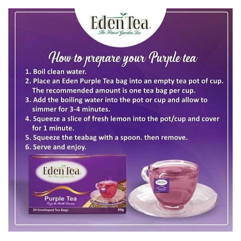 Eden Purple Tea Bags 50g