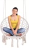 Generic Hanging Hammock Chair Porch Swing, Hanging Rope Hammock Chair Swing Seat, Large Brazilian Hammock Net Chair Porch Chair For Yard, Bedroom, Patio, Porch, Indoor, Outdoor