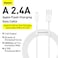 Baseus Superior Series USB to Lightning-Fast Charging Cable Data Transfer 2.4A for iPhone 13 12 11 Pro Max Mini XS X 8 7 6 5 SE iPad and More (2M) White