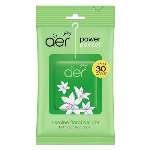 Godrej Aer Power Pocket Jasmine Floral Delight Bathroom Freshener 10g