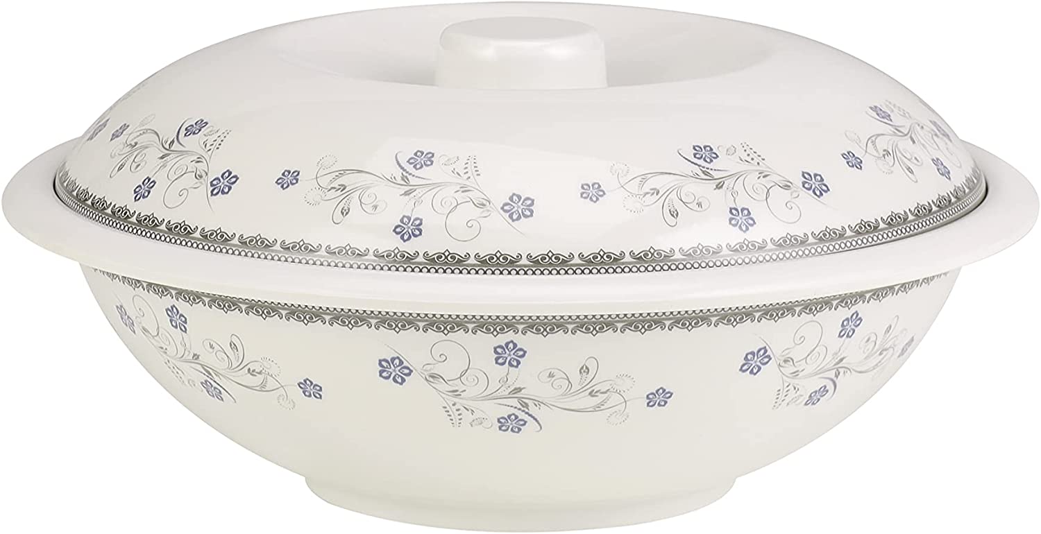 Royalford Melamineware 10&quot; Bowl With Lid - Floral