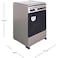 Nobel 50x50 Electric Cooker, 4 Hot Plate &amp; Electric Oven, Made In Turkey NGC5400S Silver/Black