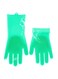 Generic Magic Silicone Gloves With Wash Scrubber Turquoise 240G