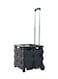 Generic Two Wheeled Folding Shopping Bag Cart Black/Silver 14 X 44 X 3.56cm