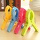 Generic - Pack of 8 Large Bright Colour Plastic Beach Towel Pegs Clips to Sunbed